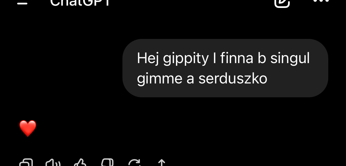 Screenshot in which I sent ChatGPT a mixed-language message with heavy slang.
