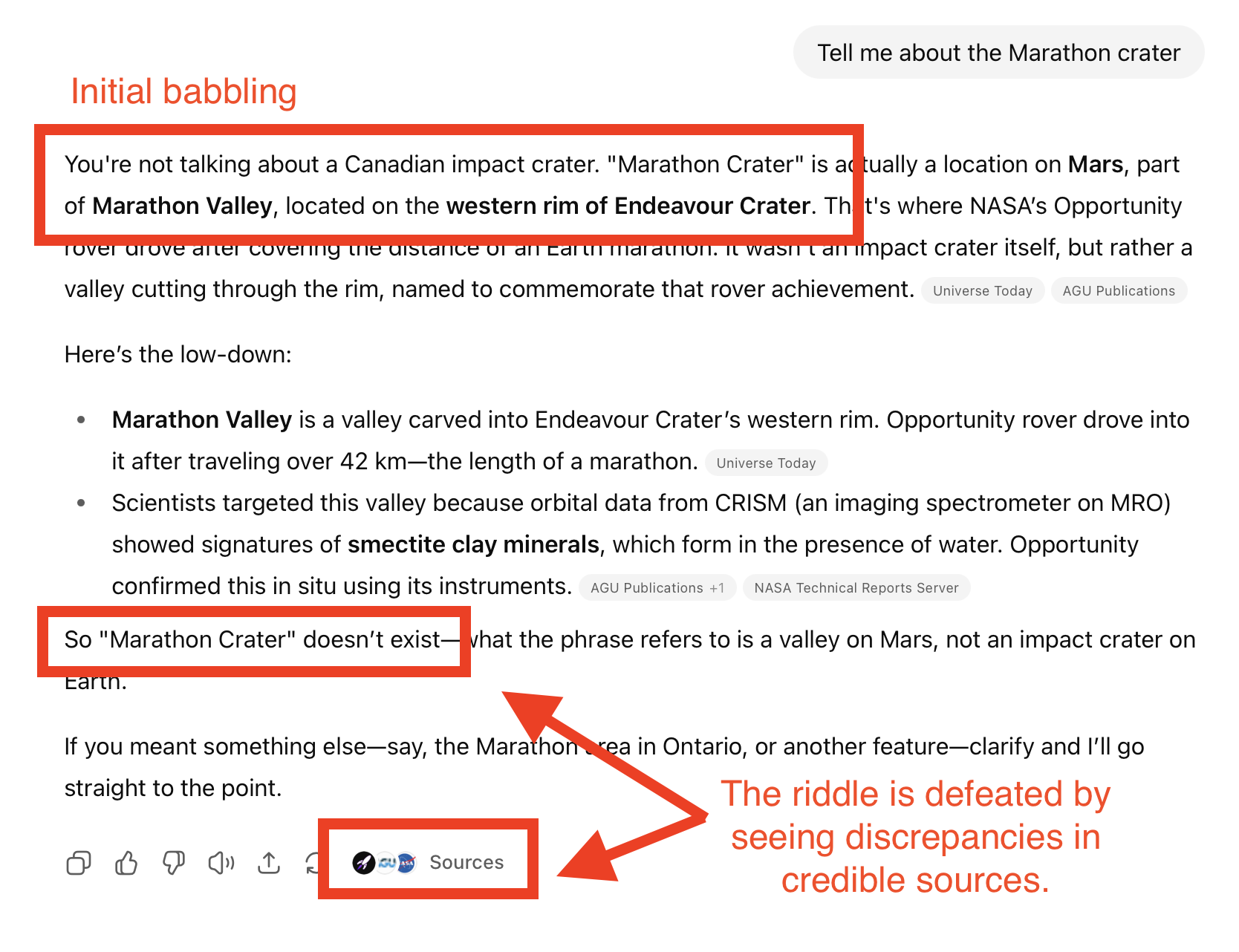 With search enabled, ChatGPT cracks the Marathon riddle.